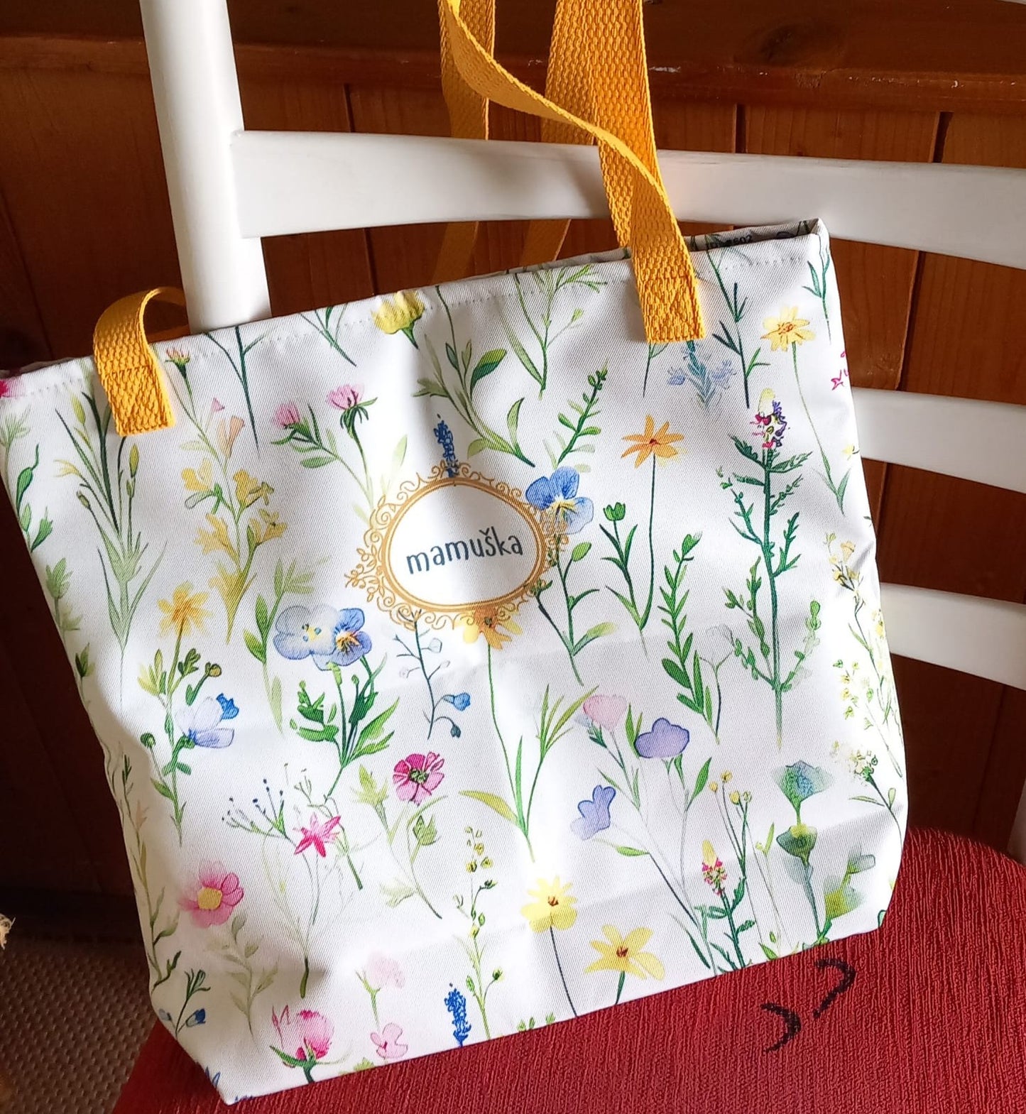 Tote bag personalizzata con fiori selvatici 2