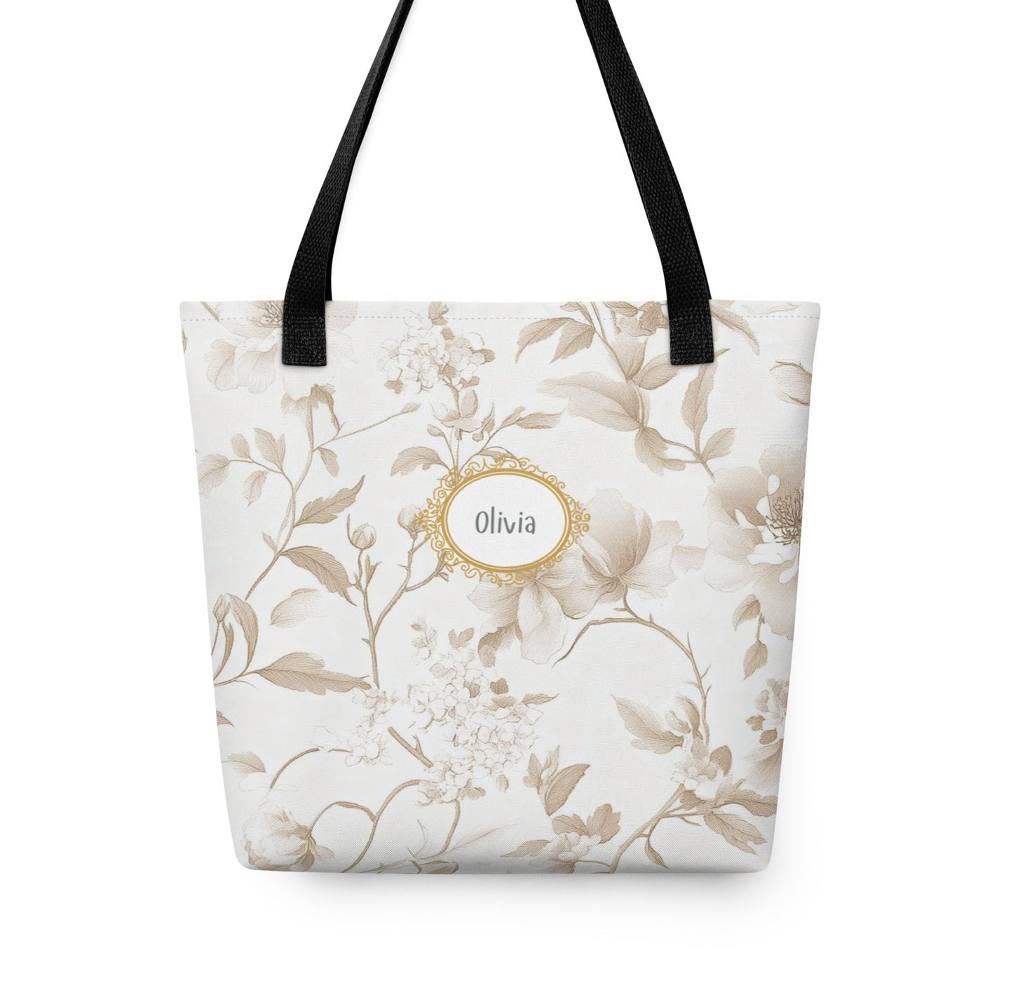 Tote bag personalizzata chinoiserie beige
