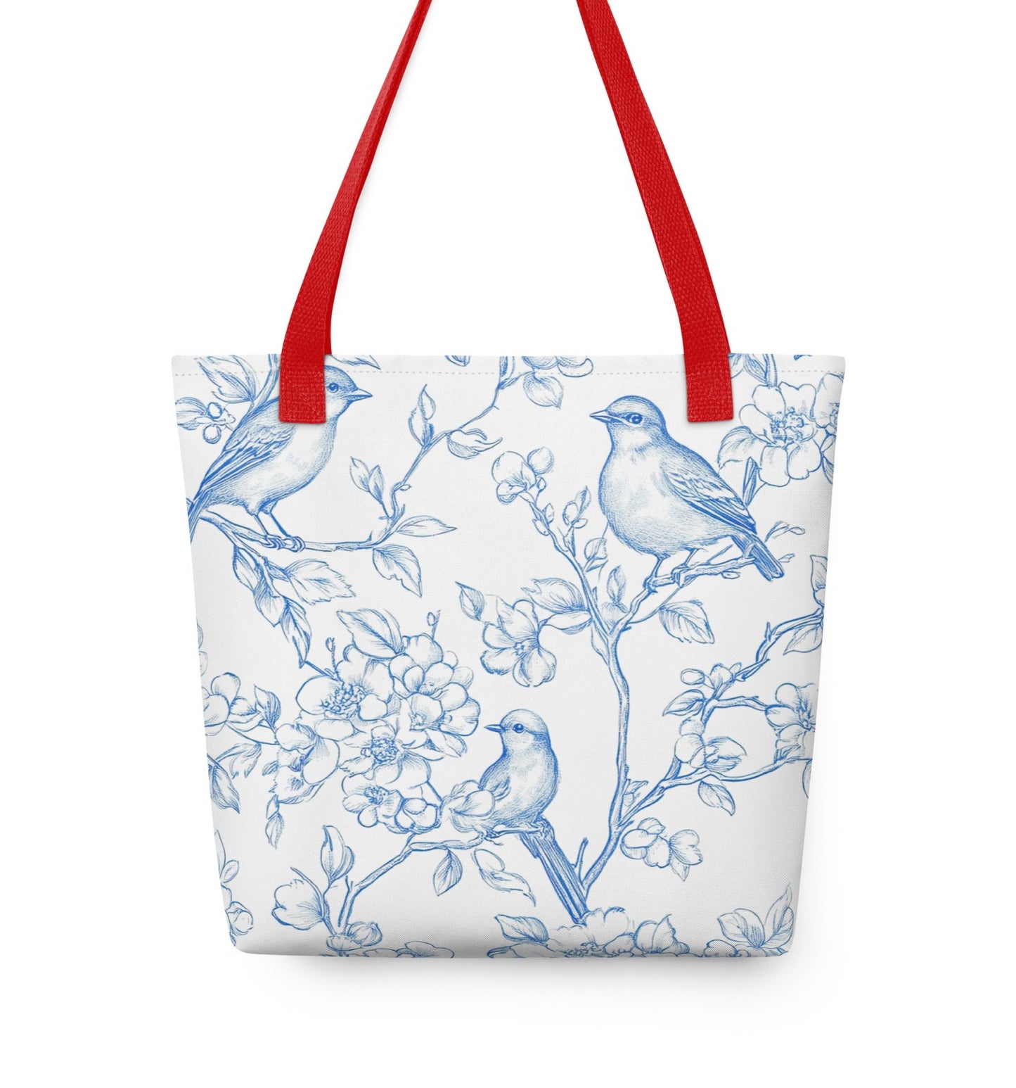 Tote bag personalizzata chinoiserie blu