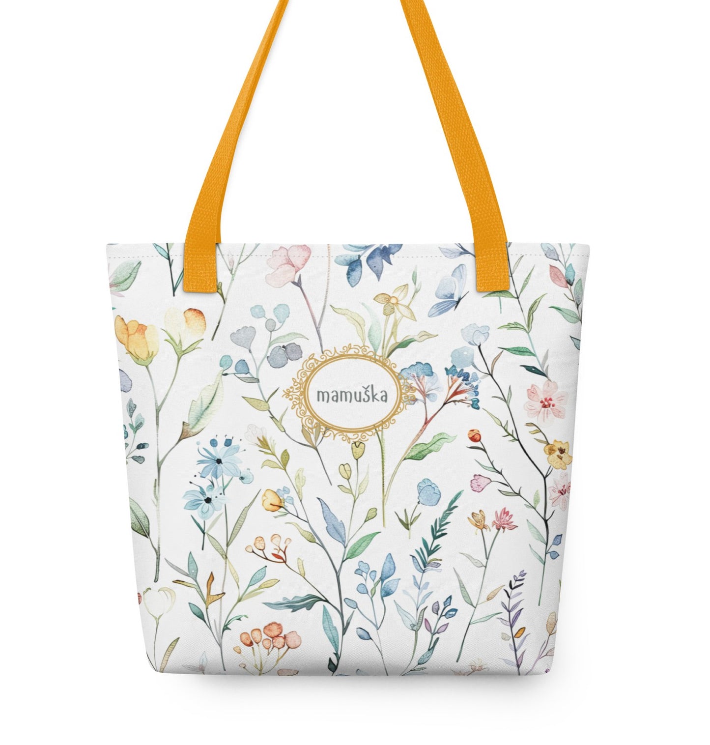 Tote bag personalizzata con fiori selvatici