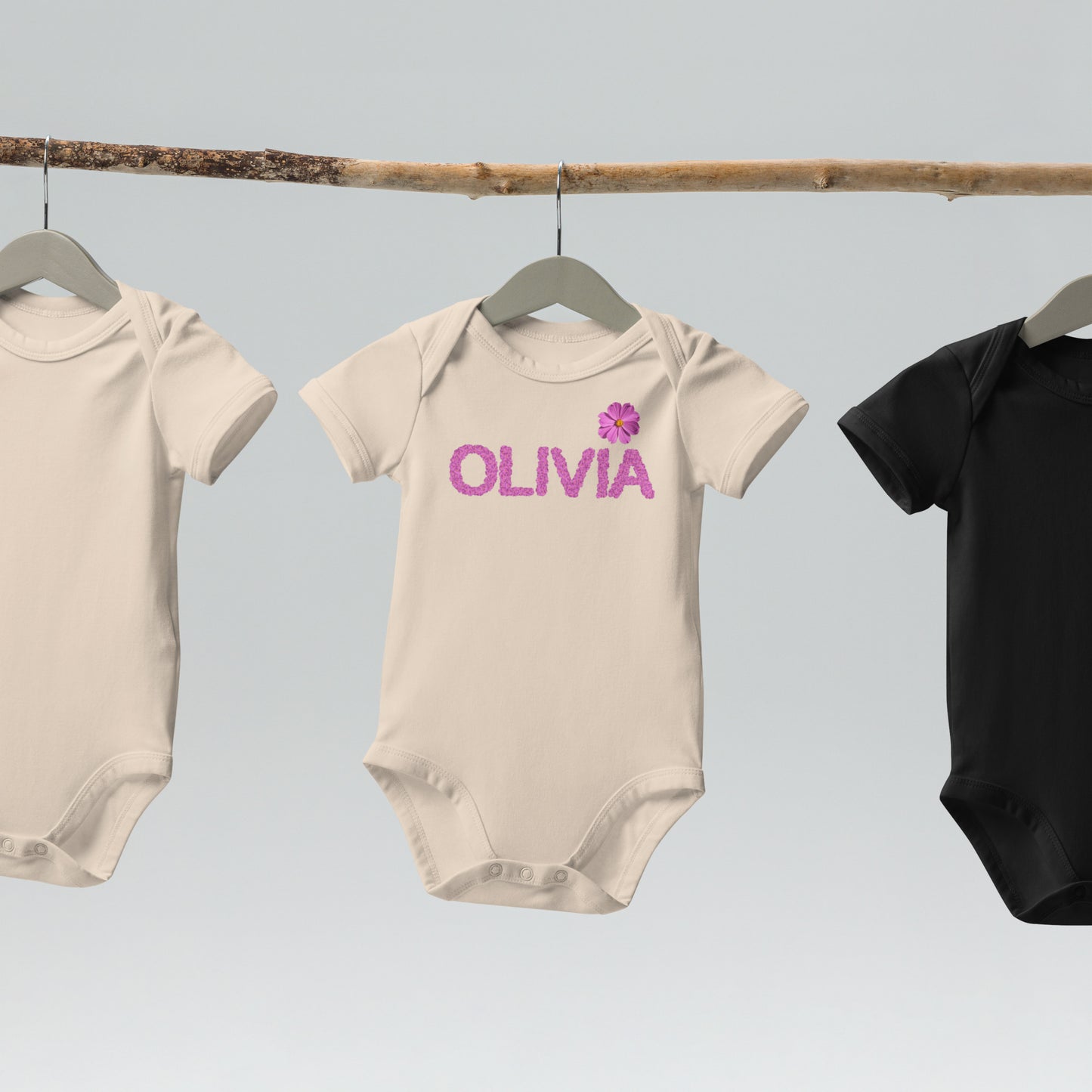Body neonata in cotone organico 100% personalizzato