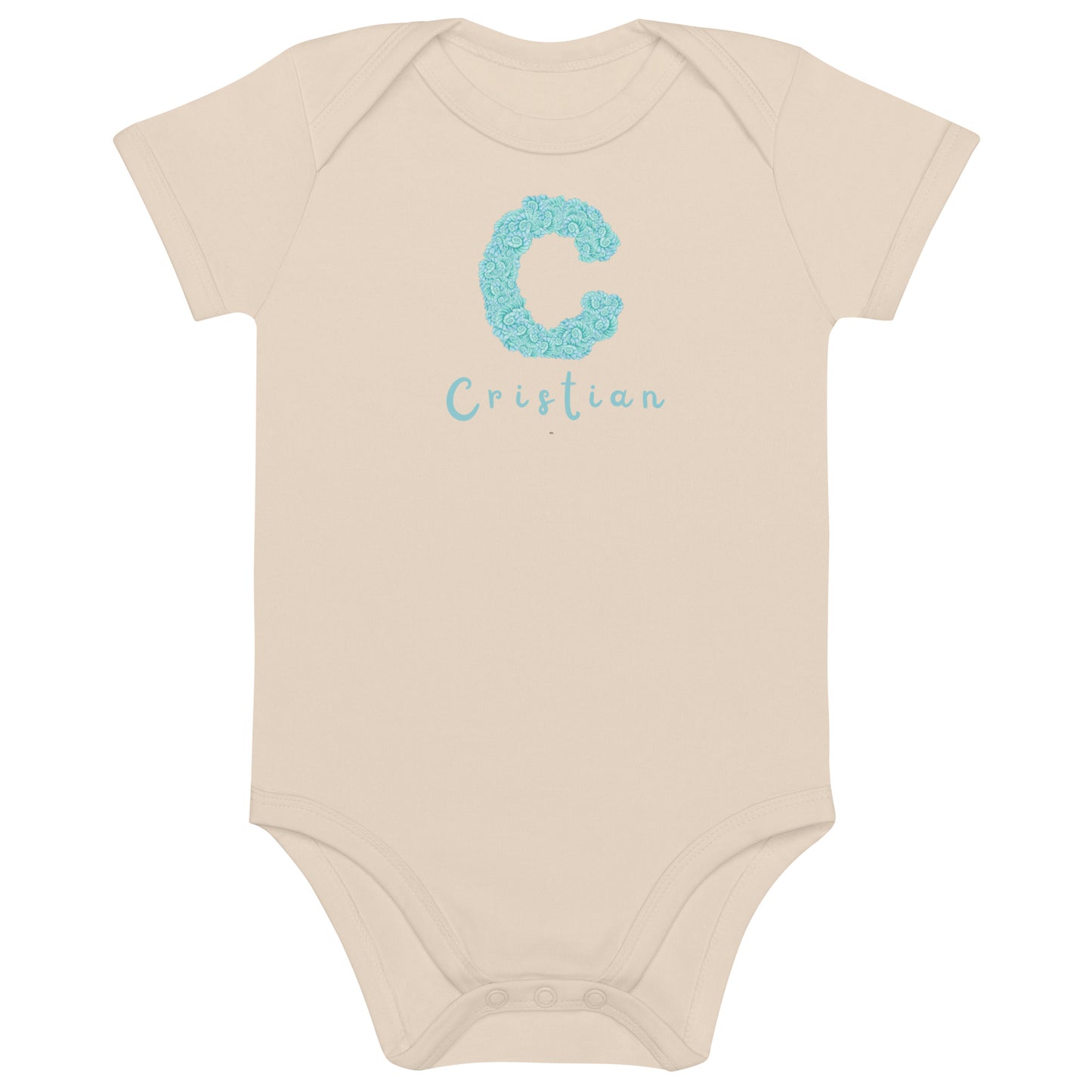 Body neonato in cotone organico 100% personalizzato
