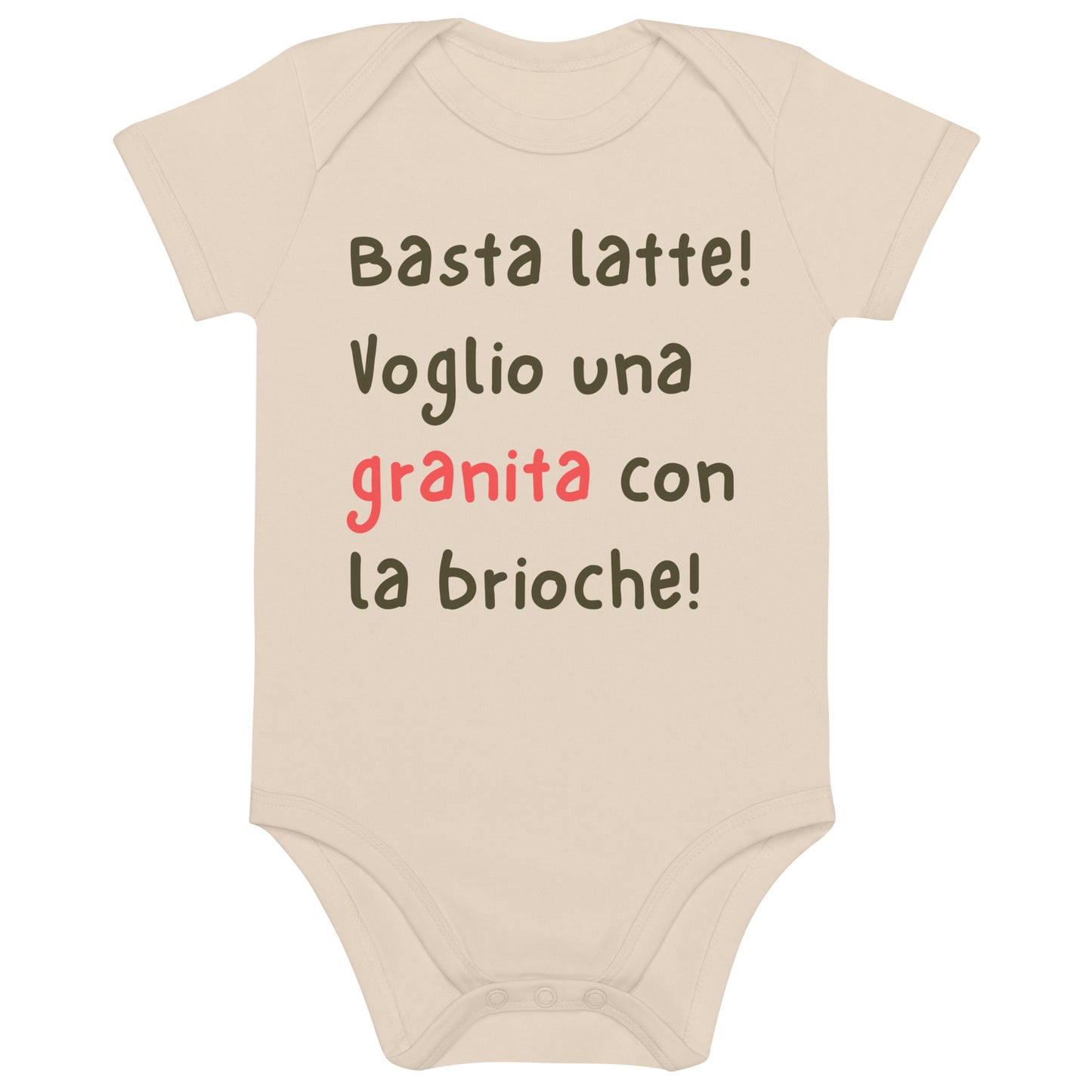 Body neonato in cotone organico