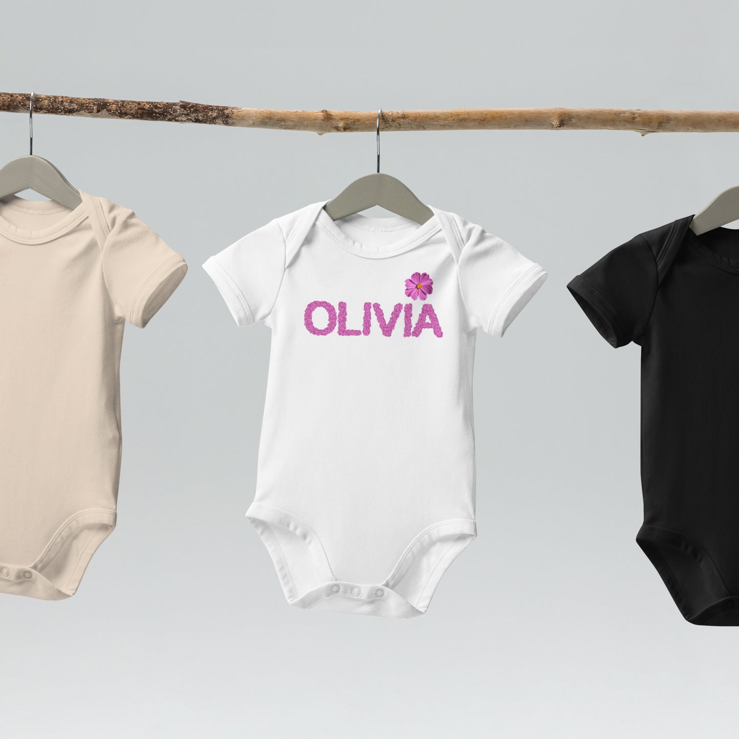 Body neonata in cotone organico 100% personalizzato
