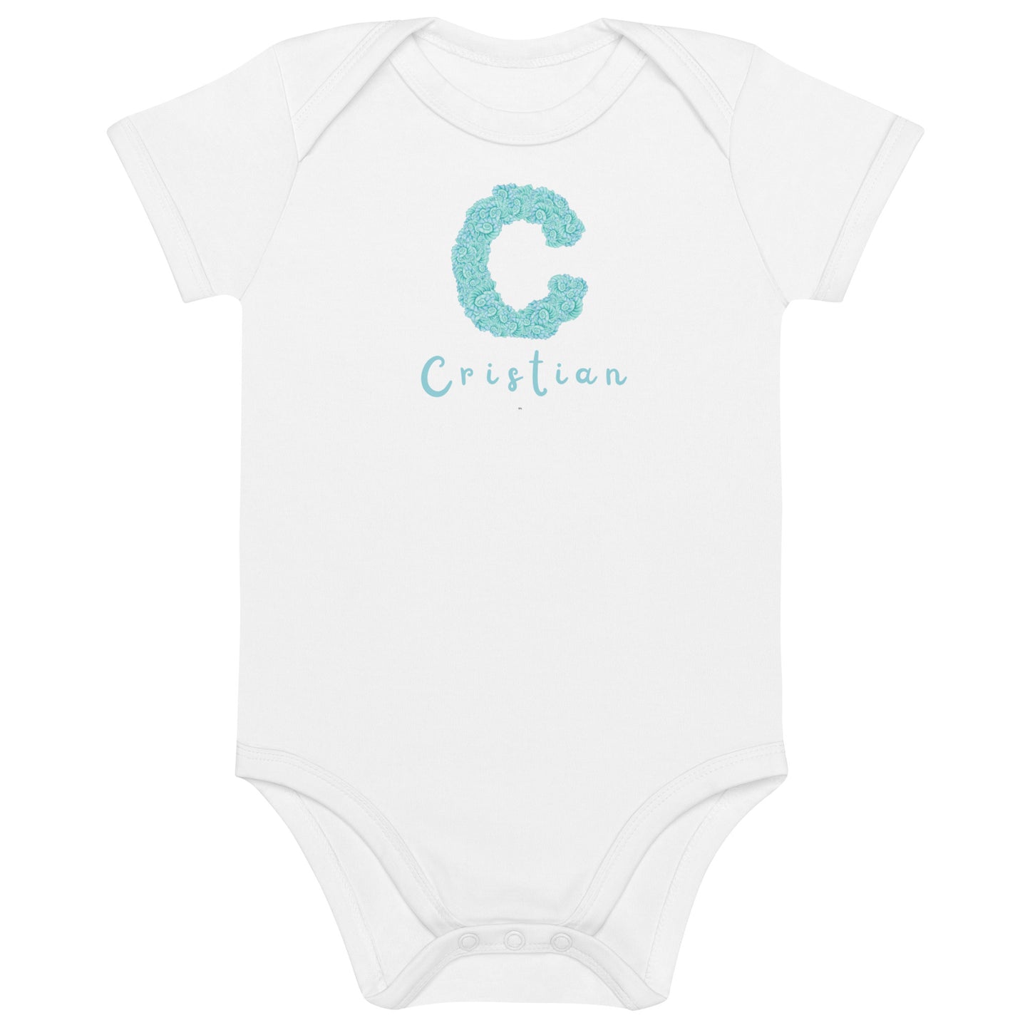Body neonato in cotone organico 100% personalizzato