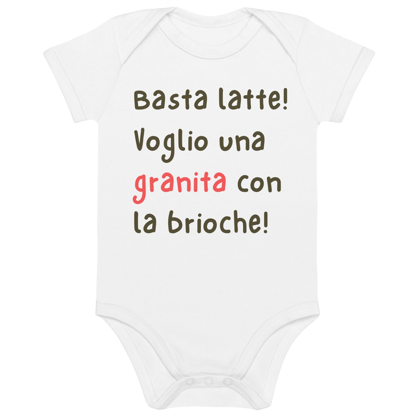 Body neonato in cotone organico