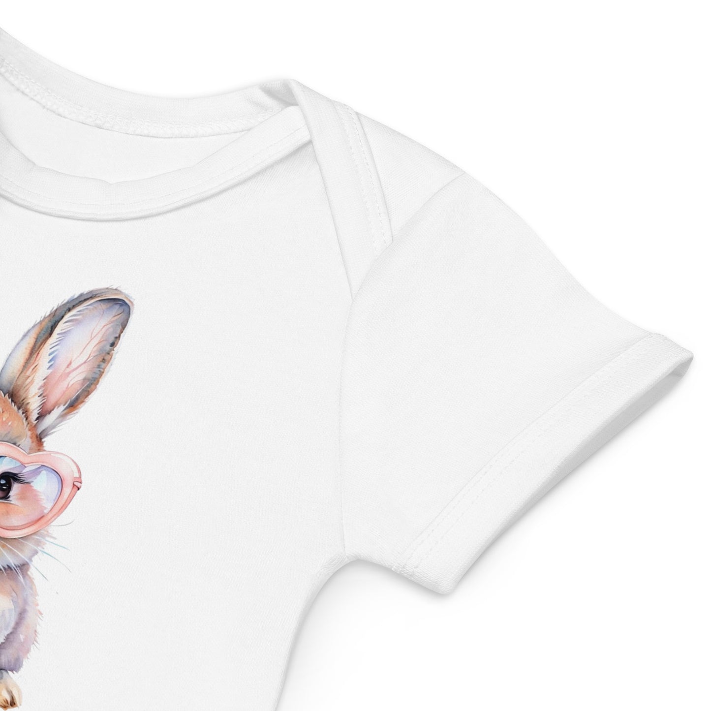 Body neonata con coniglio in cotone organico 100%