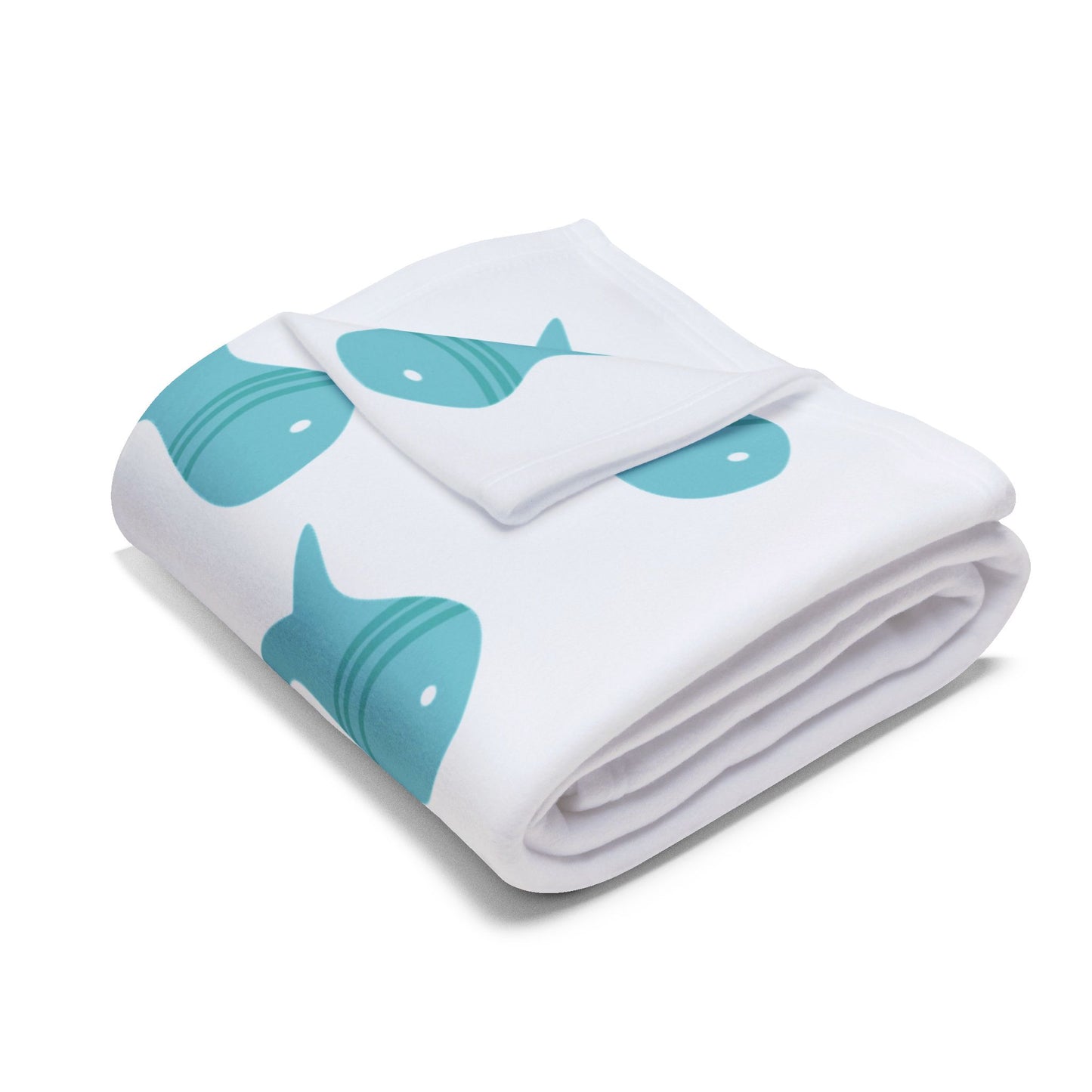 Coperta bebè personalizzata con pesciolini 75x100 cm