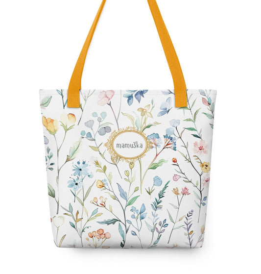 Tote bag personalizzata con fiori selvatici