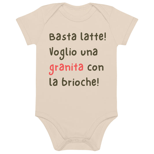 Body neonato in cotone organico