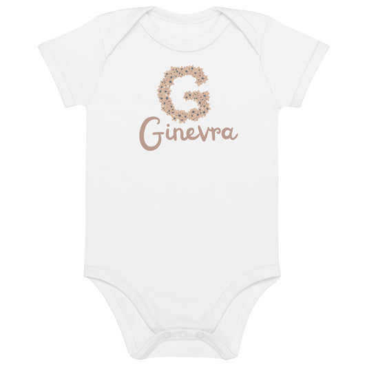 Body neonata in cotone organico 100% personalizzato
