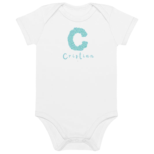 Body neonato in cotone organico 100% personalizzato